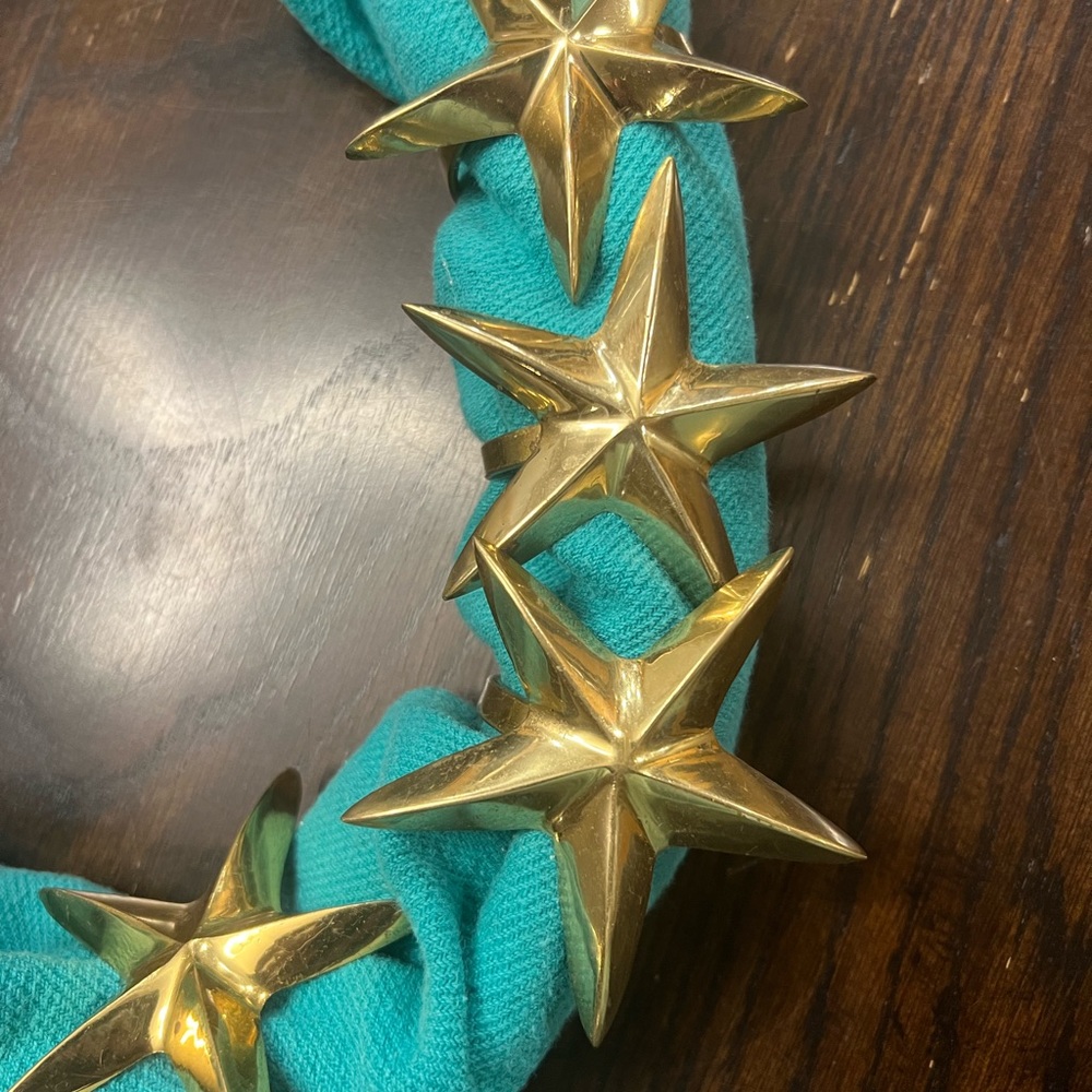 Set of 4 brass napkin rings